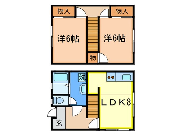 メゾネット１４の物件間取画像